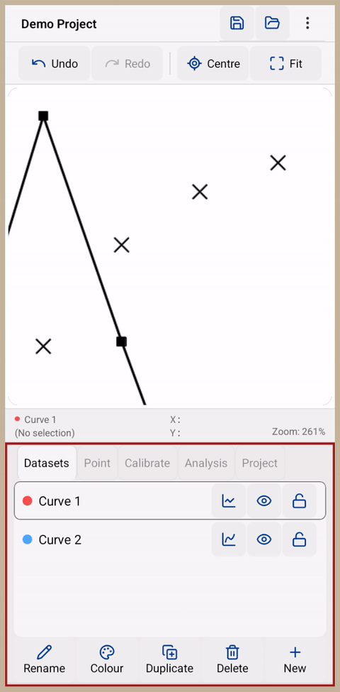 Graph Digitizer point-editing interface